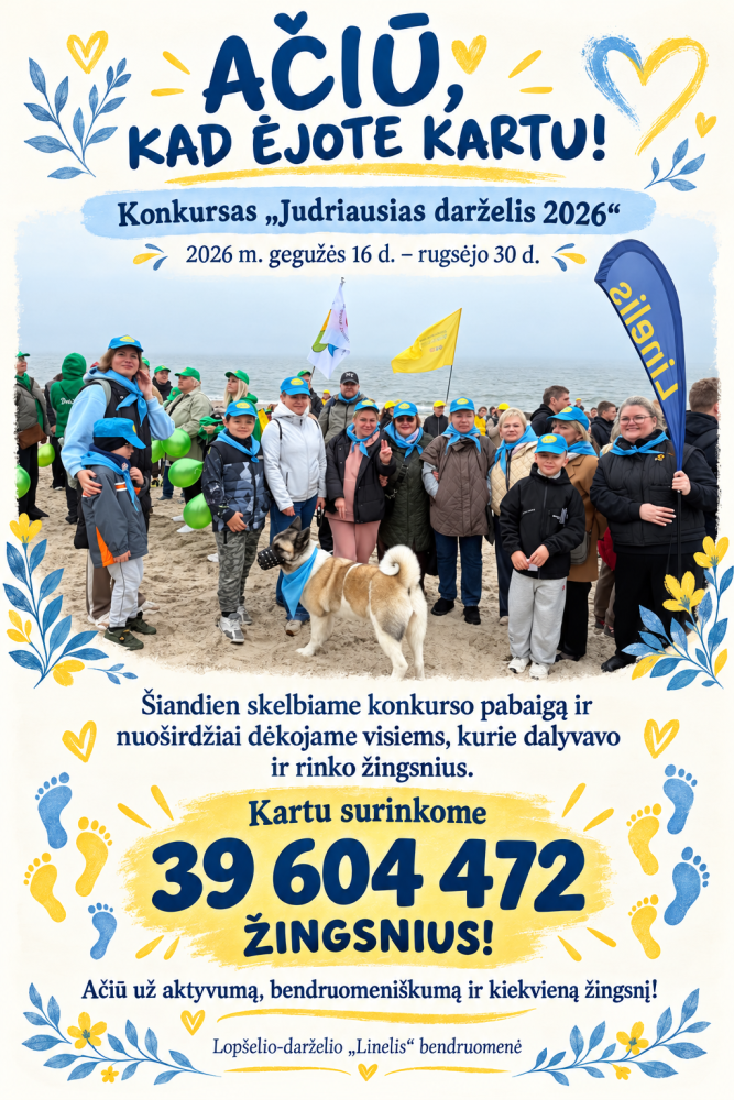 Ačiū kiekvienam iš Jūsų!